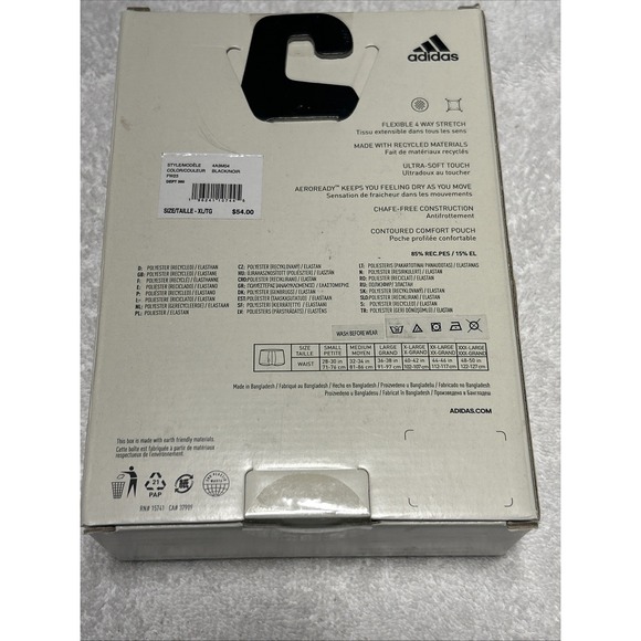 Adidas Men's, 3-Pack Boxer Briefs, Active Micro Flex Eco Size XL New in Box - Picture 3 of 4